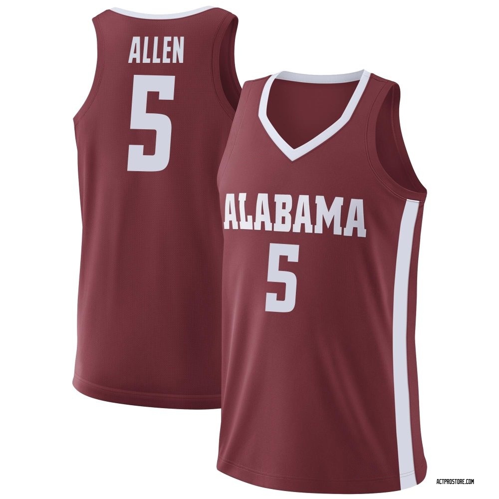 Men's Amari Allen Alabama Crimson Tide Replica College Basketball Jersey - Crimson