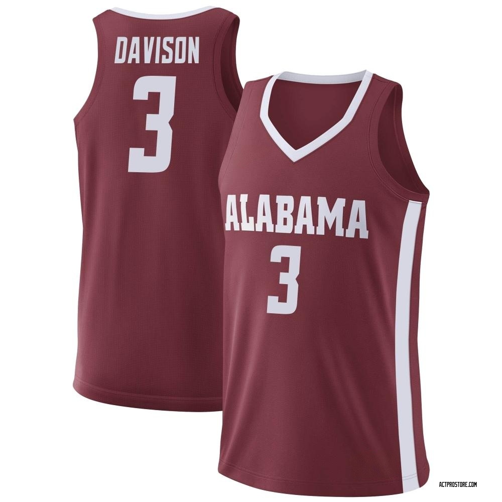Men's JD Davison Alabama Crimson Tide Replica College Basketball Jersey - Crimson