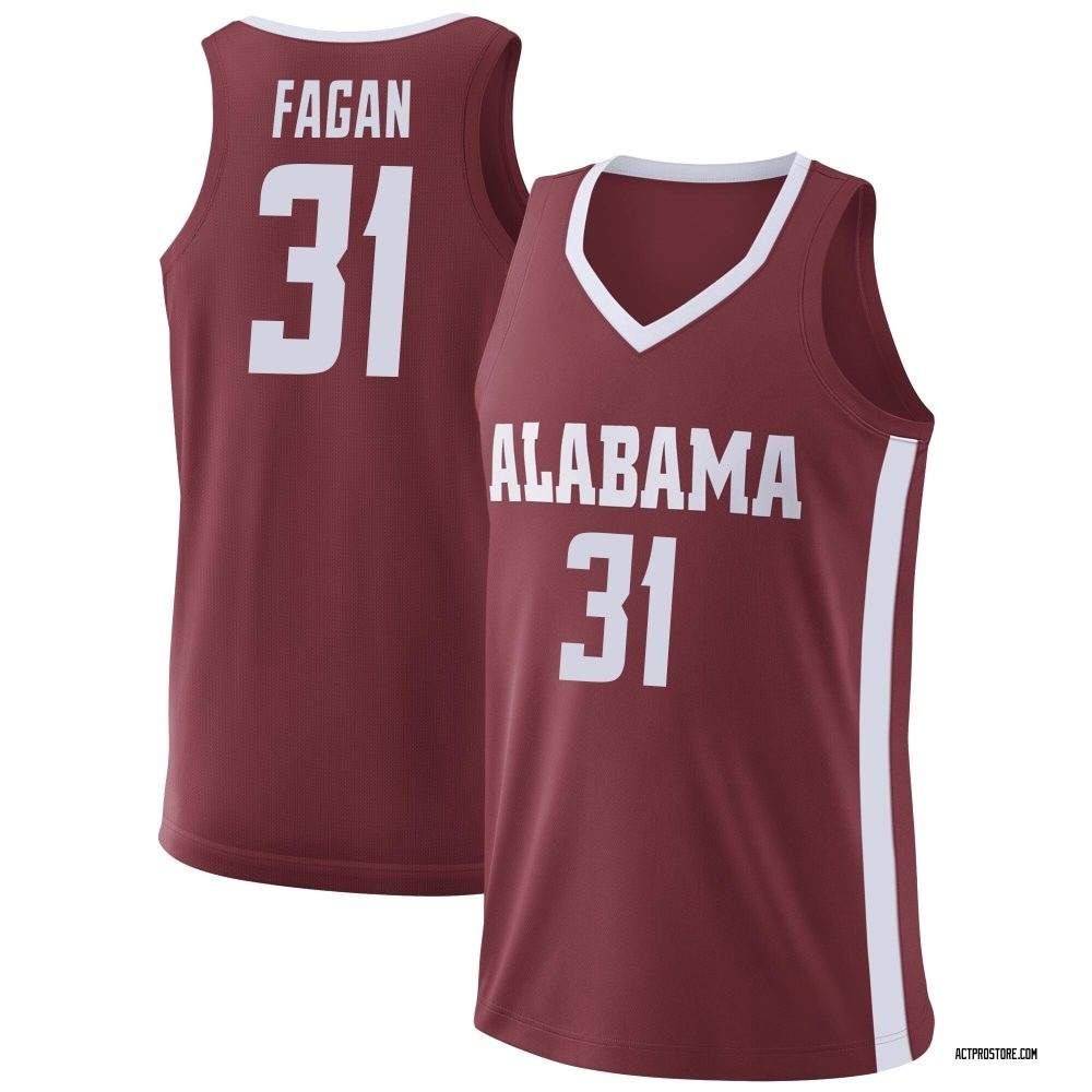 Men's Jack Fagan Alabama Crimson Tide Replica College Basketball Jersey - Crimson