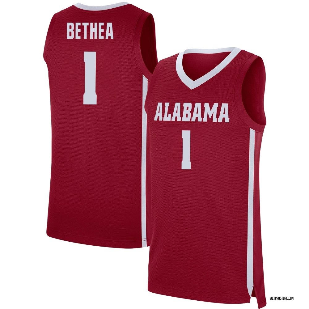 Men's Jalil Bethea Alabama Crimson Tide Replica Basketball Jersey - Crimson