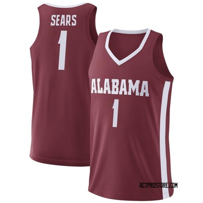 Men's Mark Sears Alabama Crimson Tide Replica College Basketball Jersey - Crimson