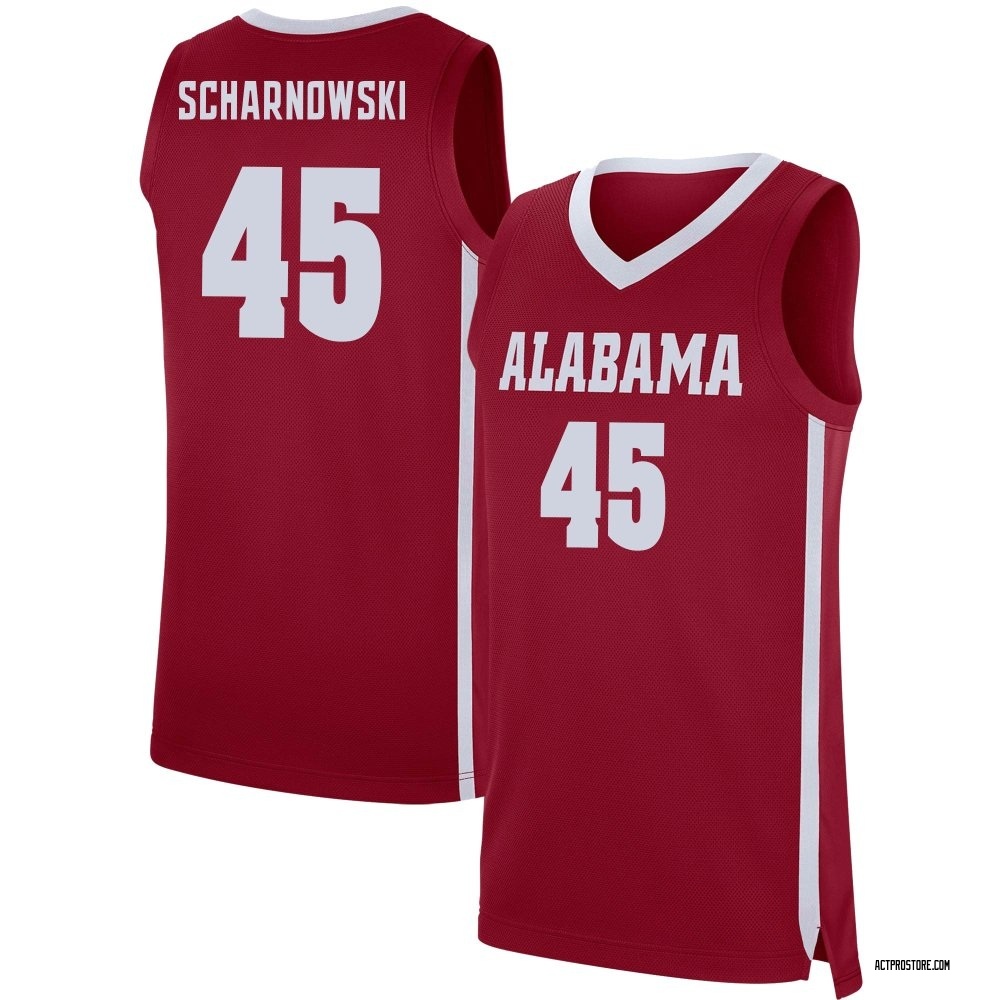 Men's Max Scharnowski Alabama Crimson Tide Replica Basketball Jersey - Crimson