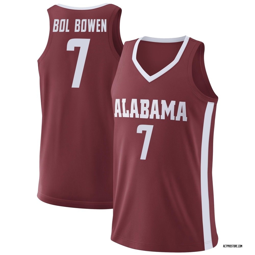 Men's Taylor Bol Bowen Alabama Crimson Tide Replica College Basketball Jersey - Crimson