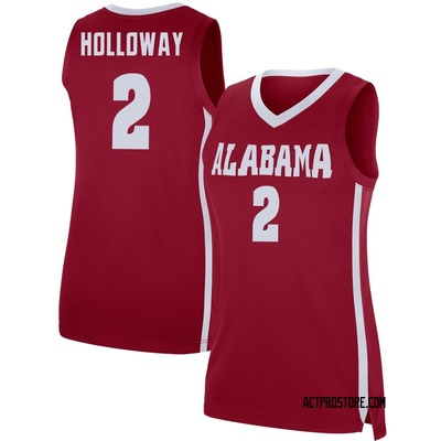 Women's Aden Holloway Alabama Crimson Tide Replica Basketball Jersey - Crimson