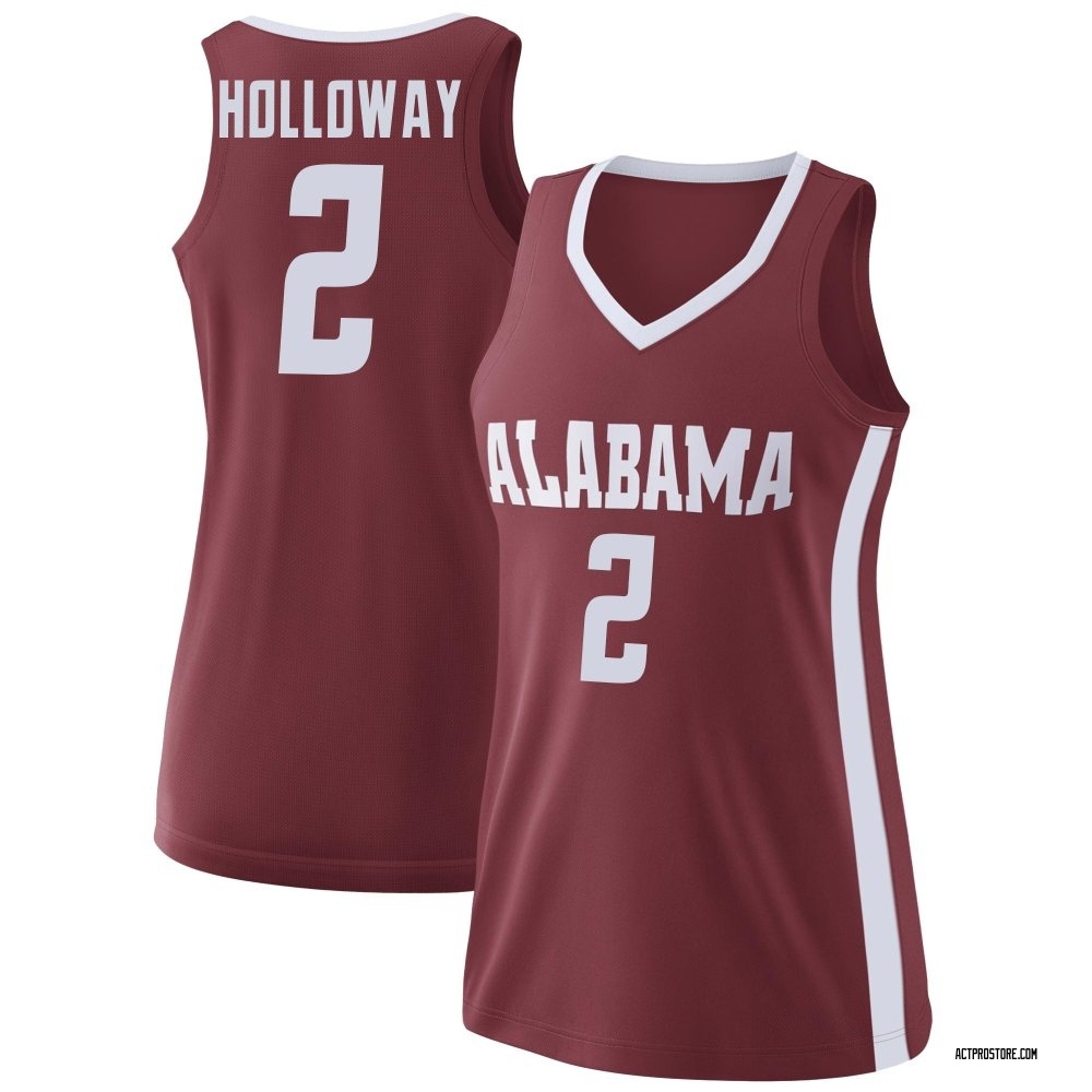 Women's Aden Holloway Alabama Crimson Tide Replica College Basketball Jersey - Crimson