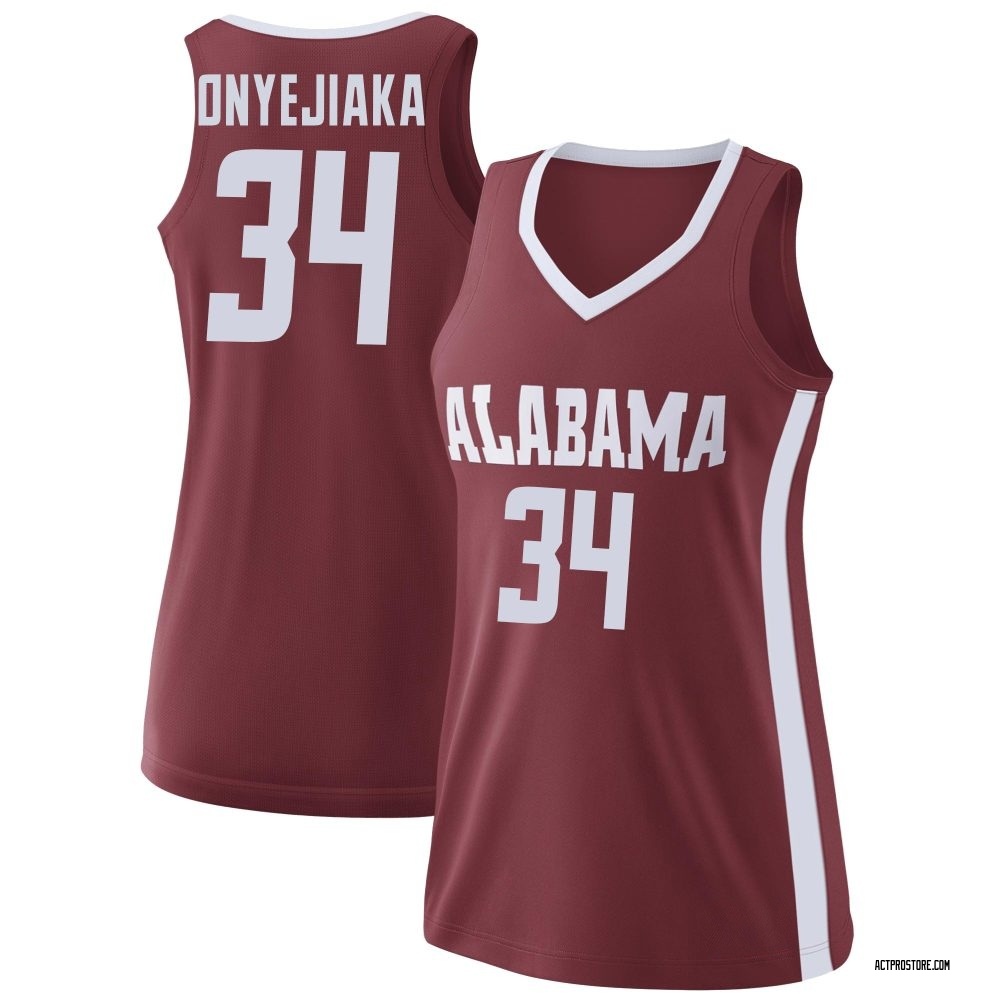 Women's Collins Onyejiaka Alabama Crimson Tide Replica College Basketball Jersey - Crimson