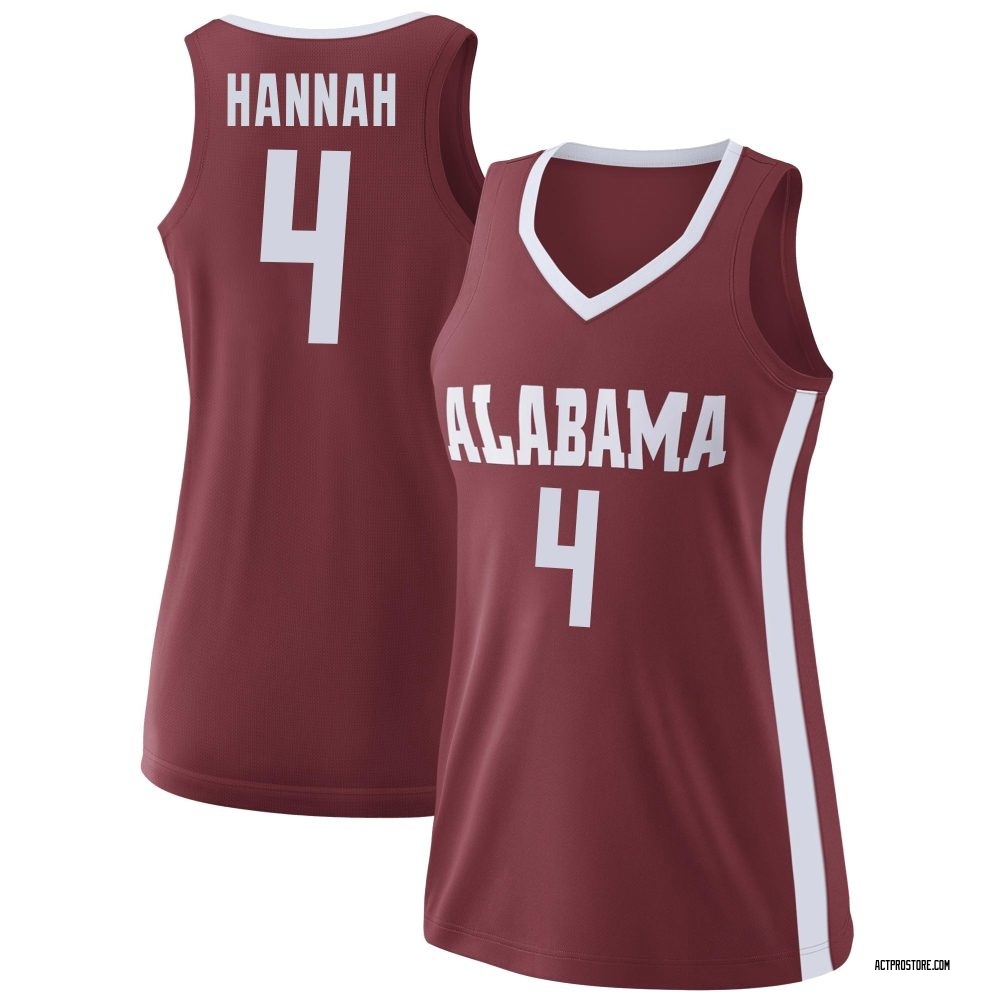 Women's Davion Hannah Alabama Crimson Tide Replica College Basketball Jersey - Crimson