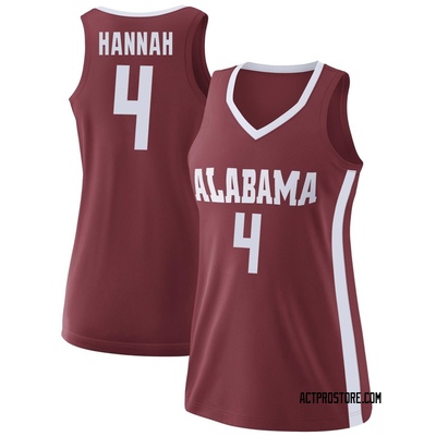 Women's Davion Hannah Alabama Crimson Tide Replica College Basketball Jersey - Crimson