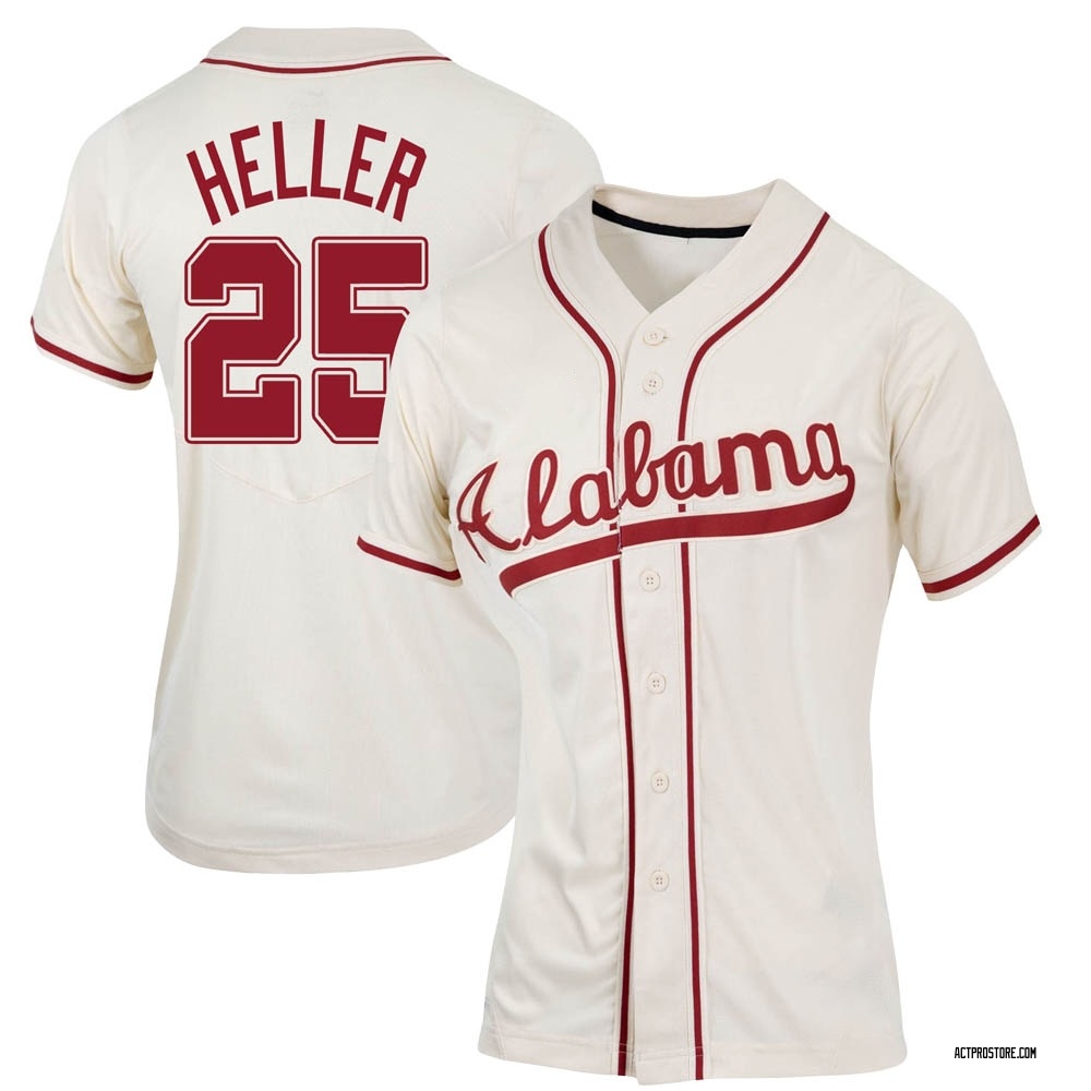 Women's Davis Heller Alabama Crimson Tide Replica Natural Full-Button Baseball Jersey