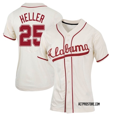 Women's Davis Heller Alabama Crimson Tide Replica Natural Full-Button Baseball Jersey
