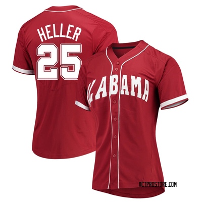 Women's Davis Heller Alabama Crimson Tide Replica Vapor Untouchable Full-Button Baseball Jersey - Crimson