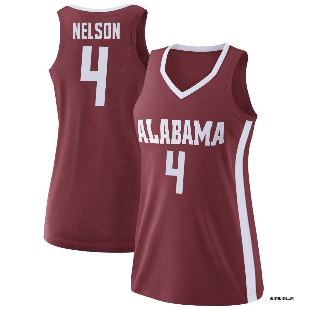 Women's Grant Nelson Alabama Crimson Tide Replica College Basketball Jersey - Crimson