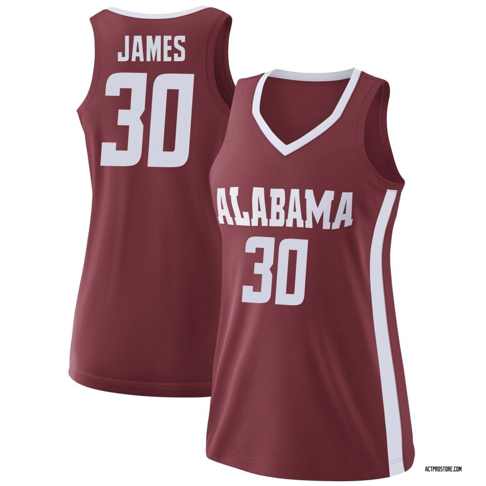 Women's Klark James Alabama Crimson Tide Replica College Basketball Jersey - Crimson