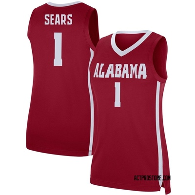 Women's Mark Sears Alabama Crimson Tide Replica Basketball Jersey - Crimson