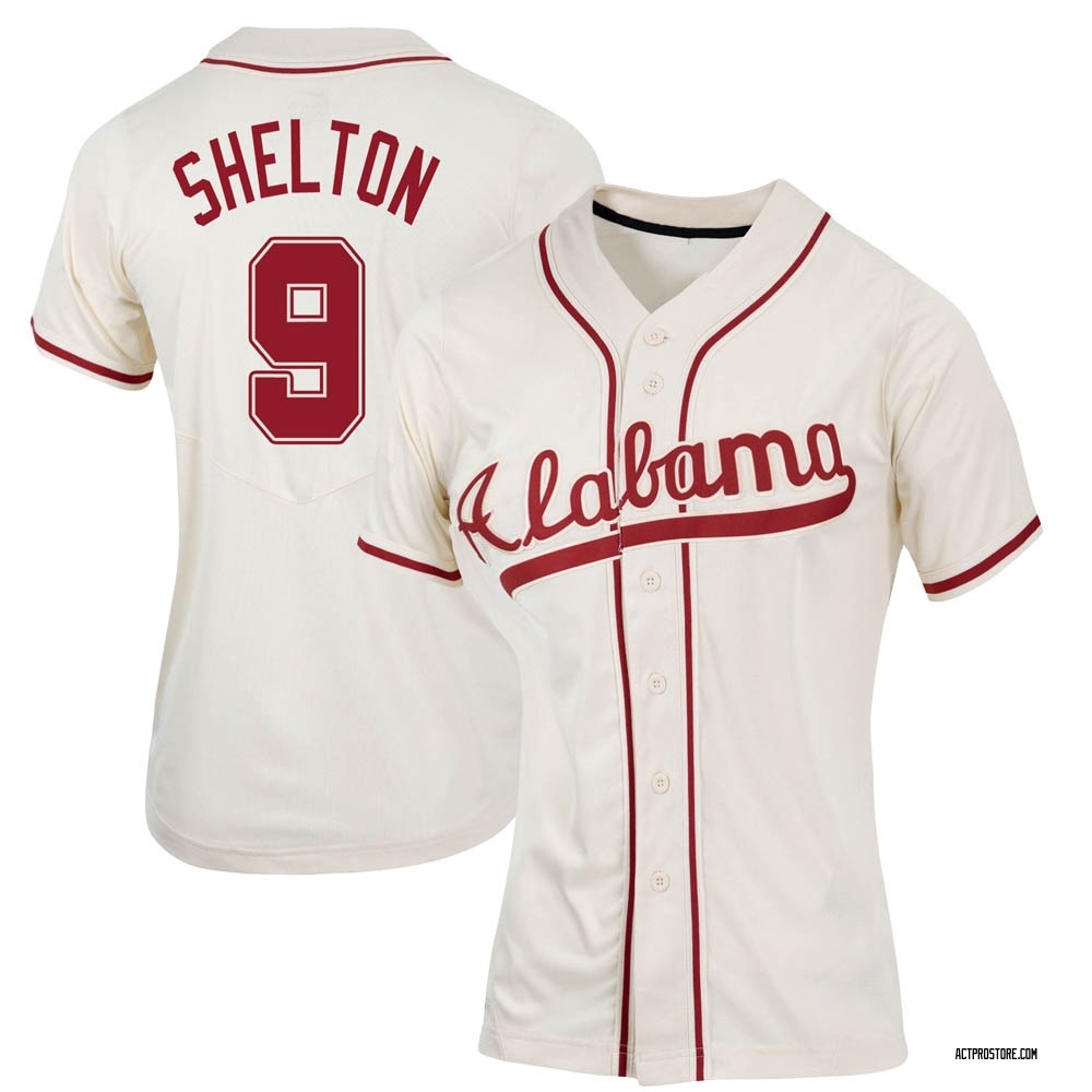 Women's Nathan Shelton Alabama Crimson Tide Replica Natural Full-Button Baseball Jersey
