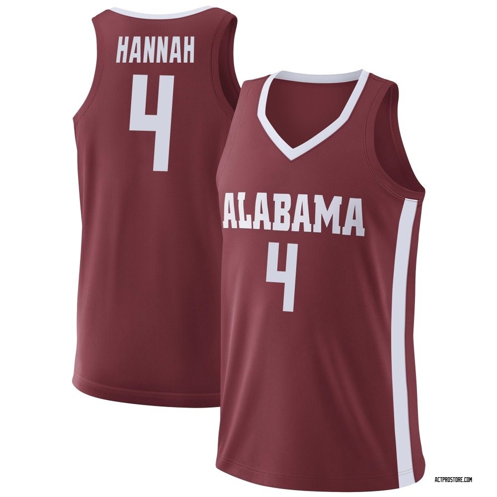 Youth Davion Hannah Alabama Crimson Tide Replica College Basketball Jersey - Crimson