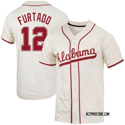 Youth Hunter Furtado Alabama Crimson Tide Replica Natural Full-Button Baseball Jersey