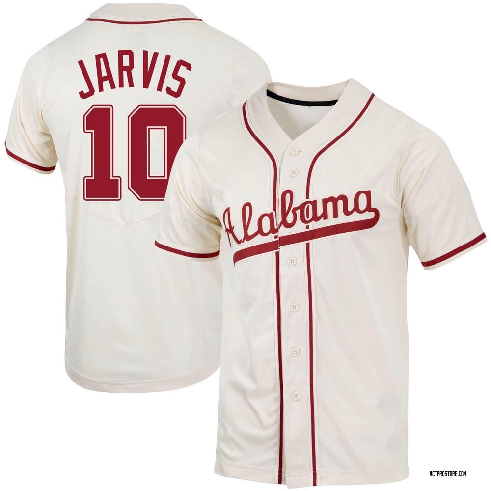 Youth Jim Jarvis Alabama Crimson Tide Replica Natural Full-Button Baseball Jersey