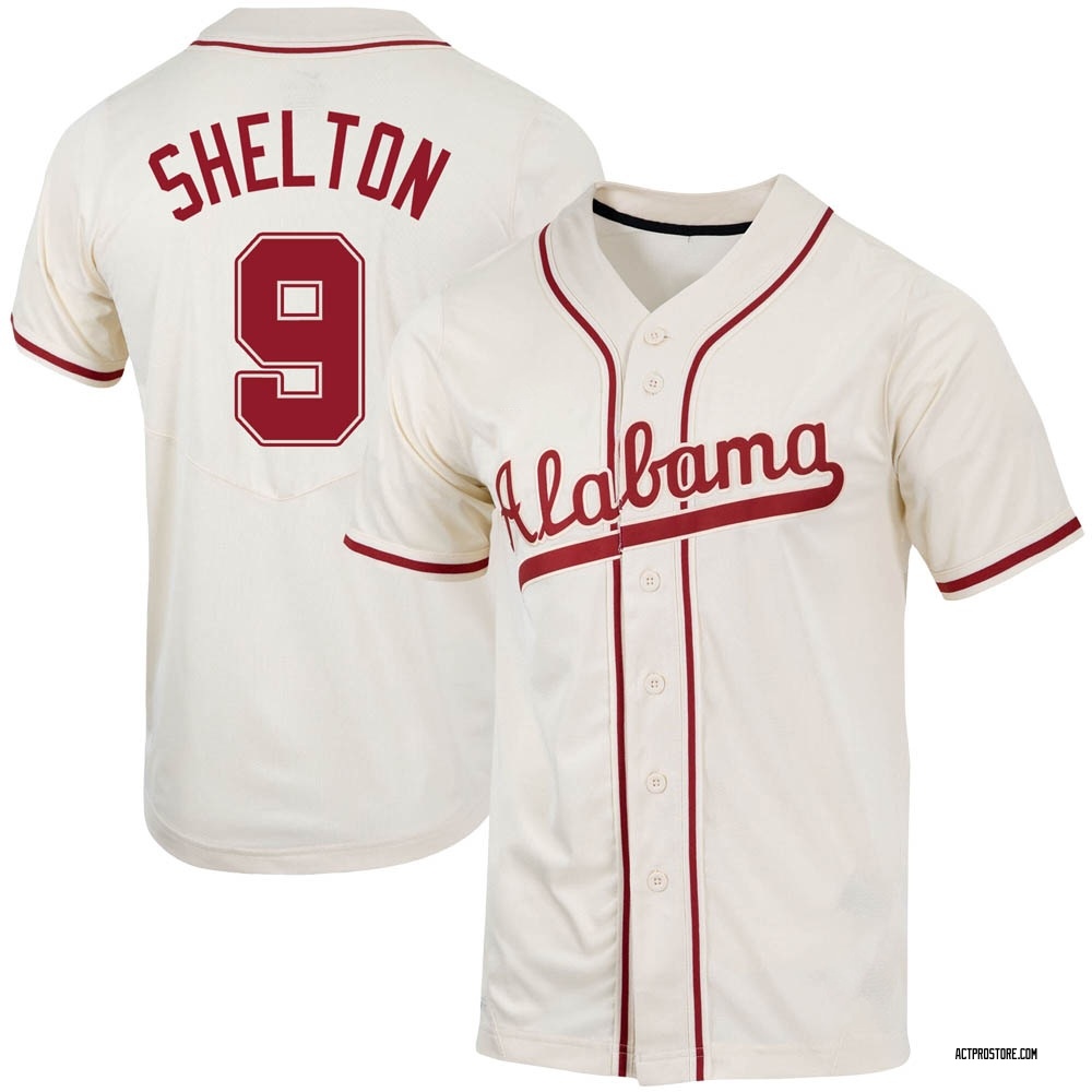 Youth Nathan Shelton Alabama Crimson Tide Replica Natural Full-Button Baseball Jersey